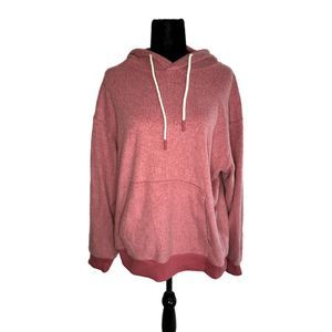 Members Mark Pink Reverse Fleece Hoodie, XXL, Pre-owned